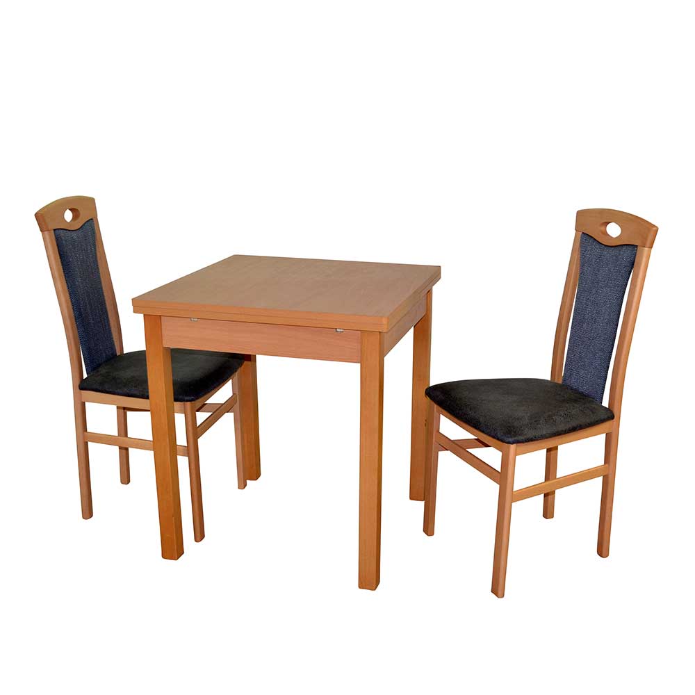 Tisch in Buche Natur & 2 Stühle - Coestraga (dreiteilig)