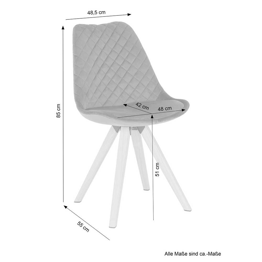 Schalenstühle im Skandi Design - Kick (2er Set)
