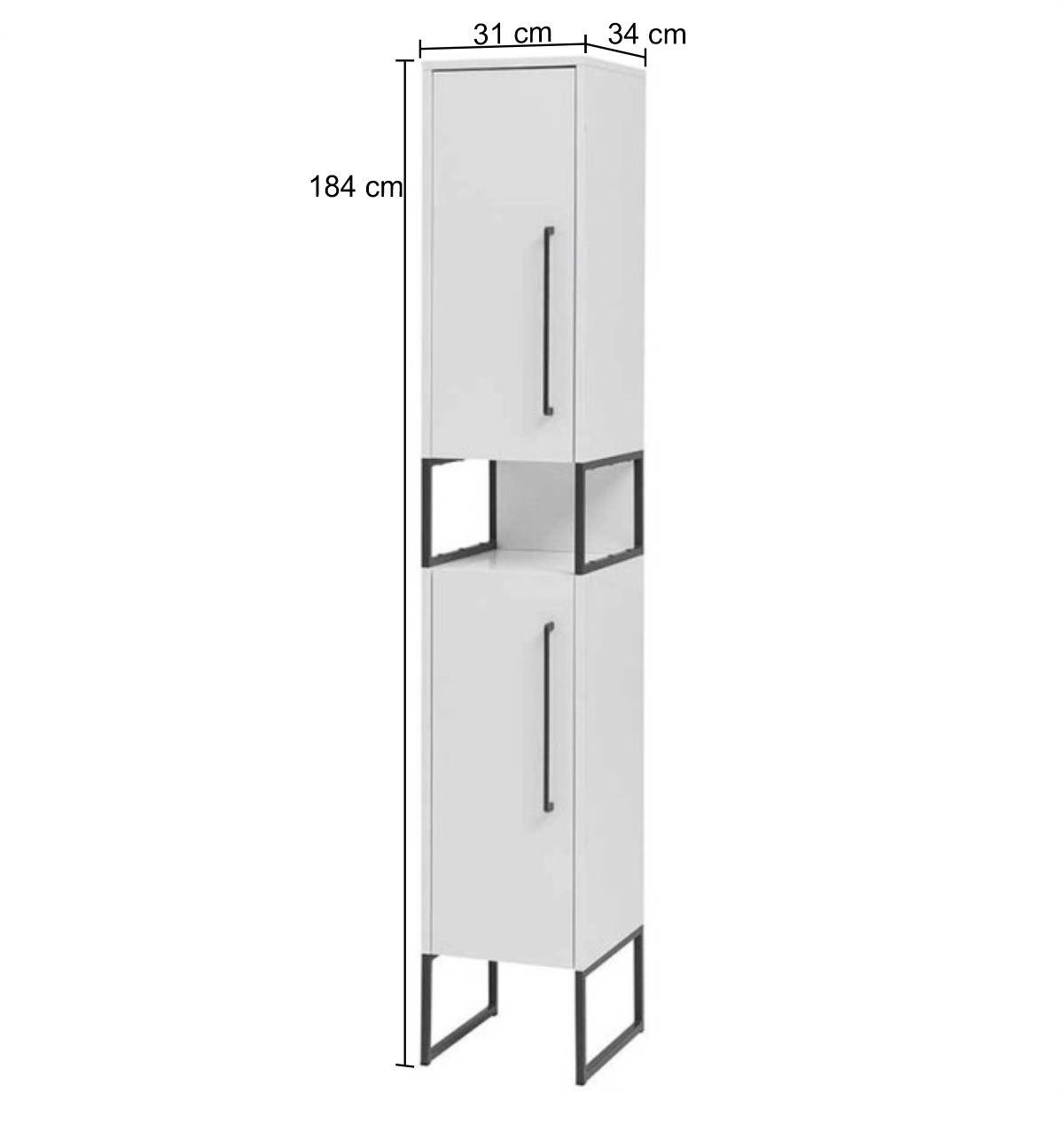 Moderne Badschränke mit Bügelgestell - Ismilav (dreiteilig)