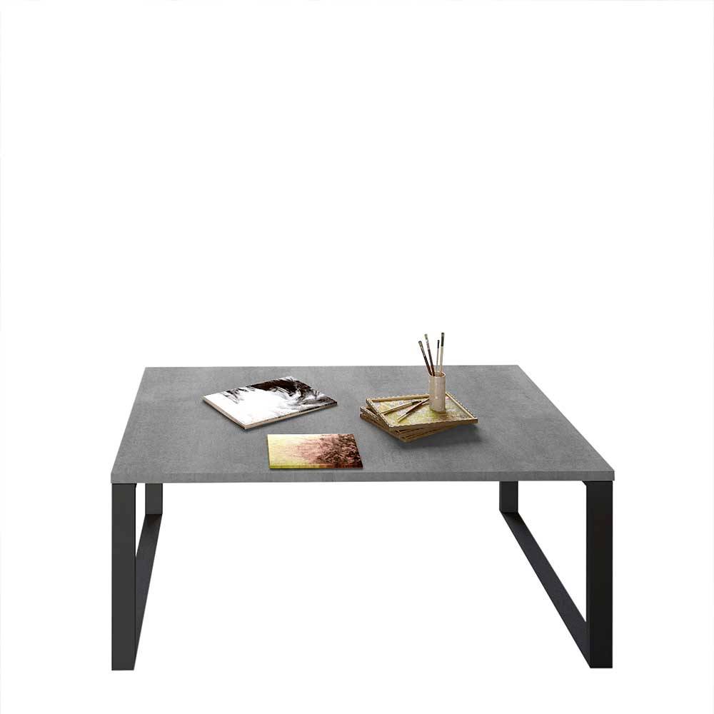 Couchtisch in Betonoptik und Schwarz - Vogotra