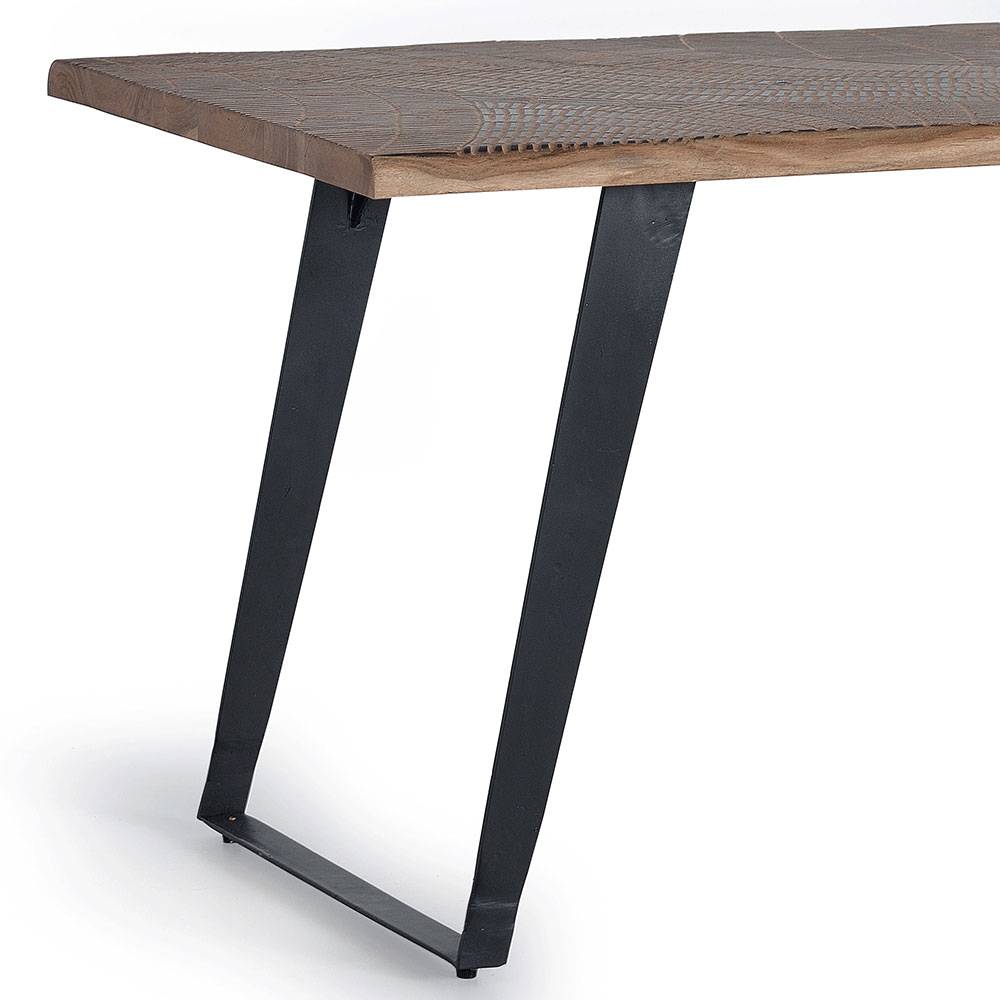 Design Esszimmertisch mit Baumkante Akazie - Merlan