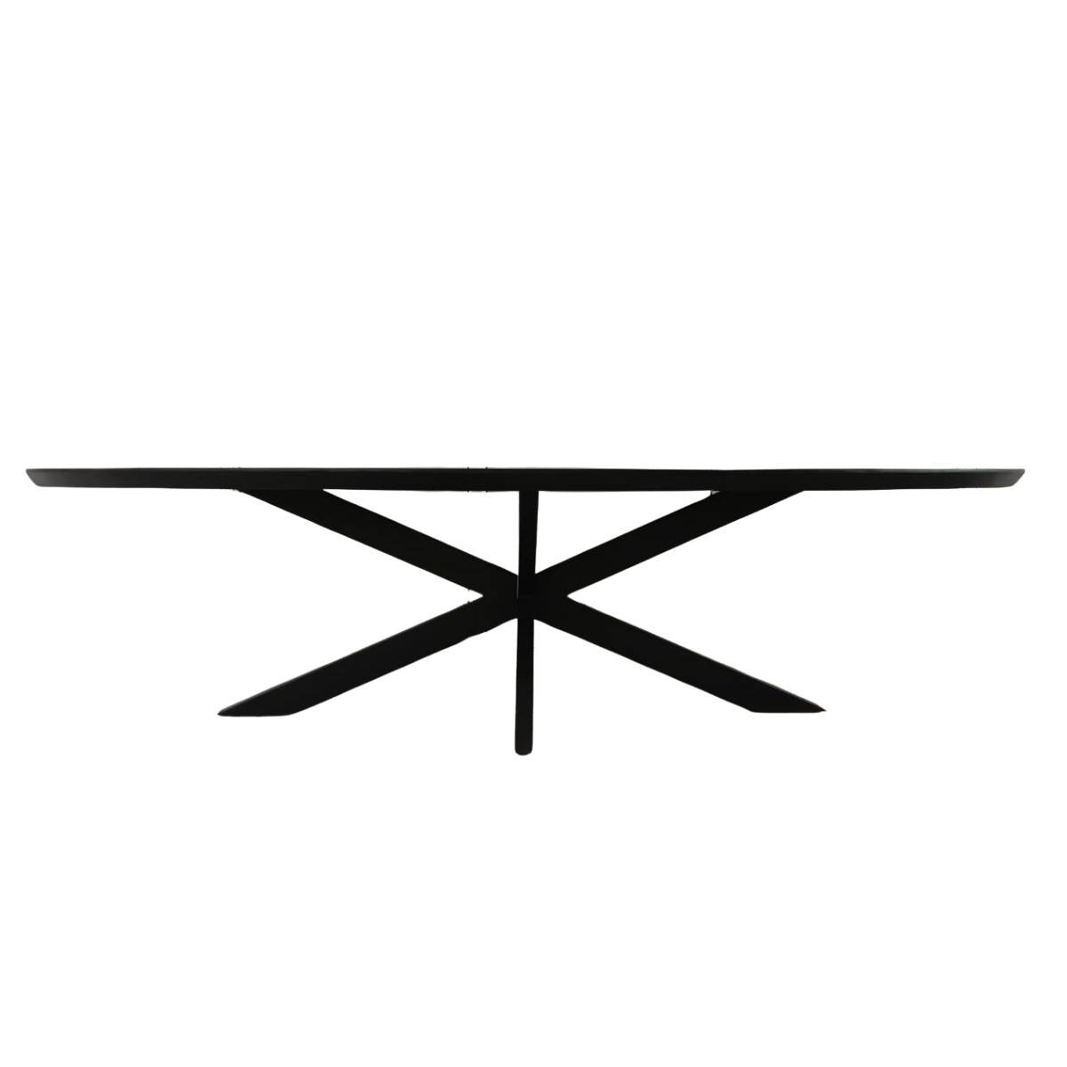 Schwarzer Designtisch in ovaler Form - Krems
