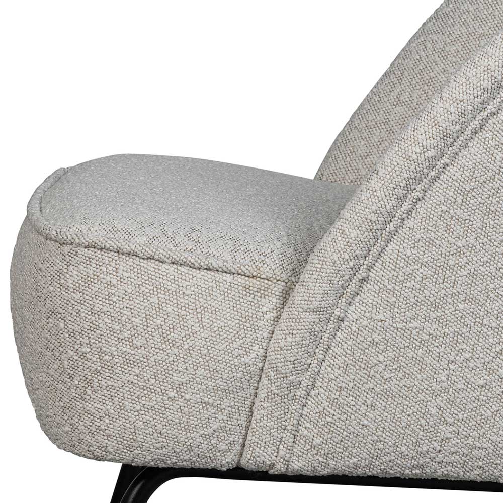 Boucle Sessel in Beigegrau - Jason