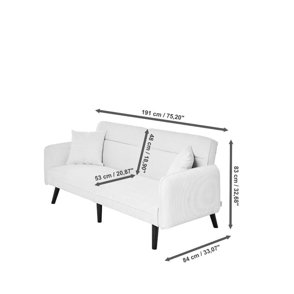 Schlafsofa in Champagner - Elzias