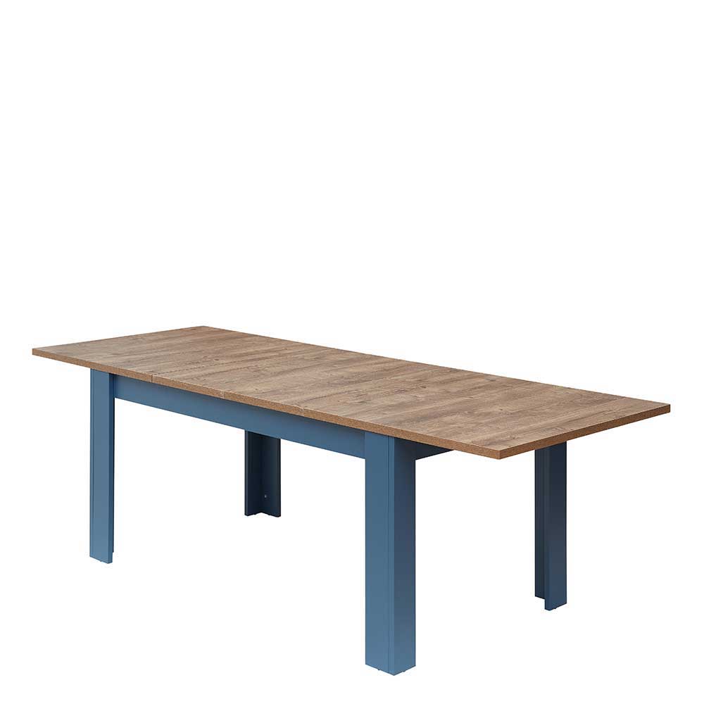 Tisch und zwei Bänke in Blau - Lasperla (dreiteilig)