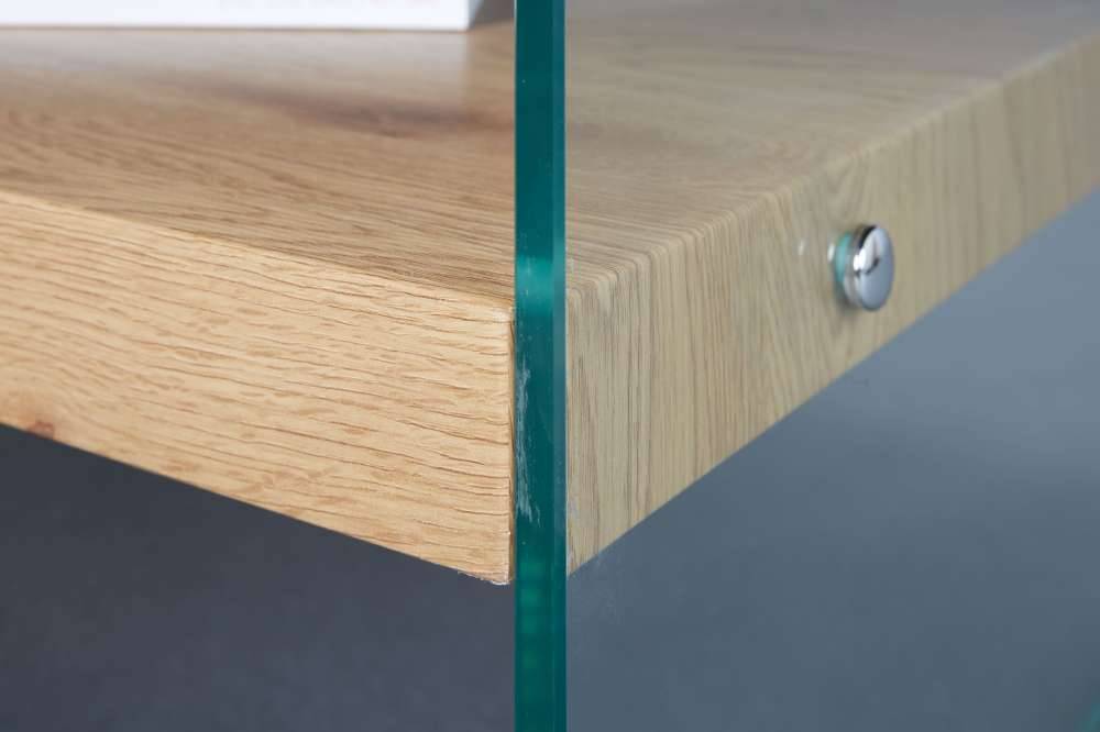 Couchtisch mit Wangen-Gestell aus Glas - Telrama