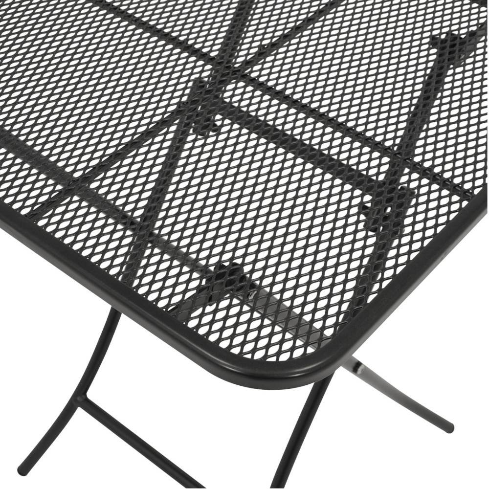Streckmetall-Gartentisch in Schwarzgrau - Meridus