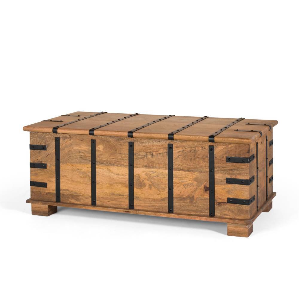 Truhen-Couchtisch mit hochklappbarer Tischplatte - Clipper
