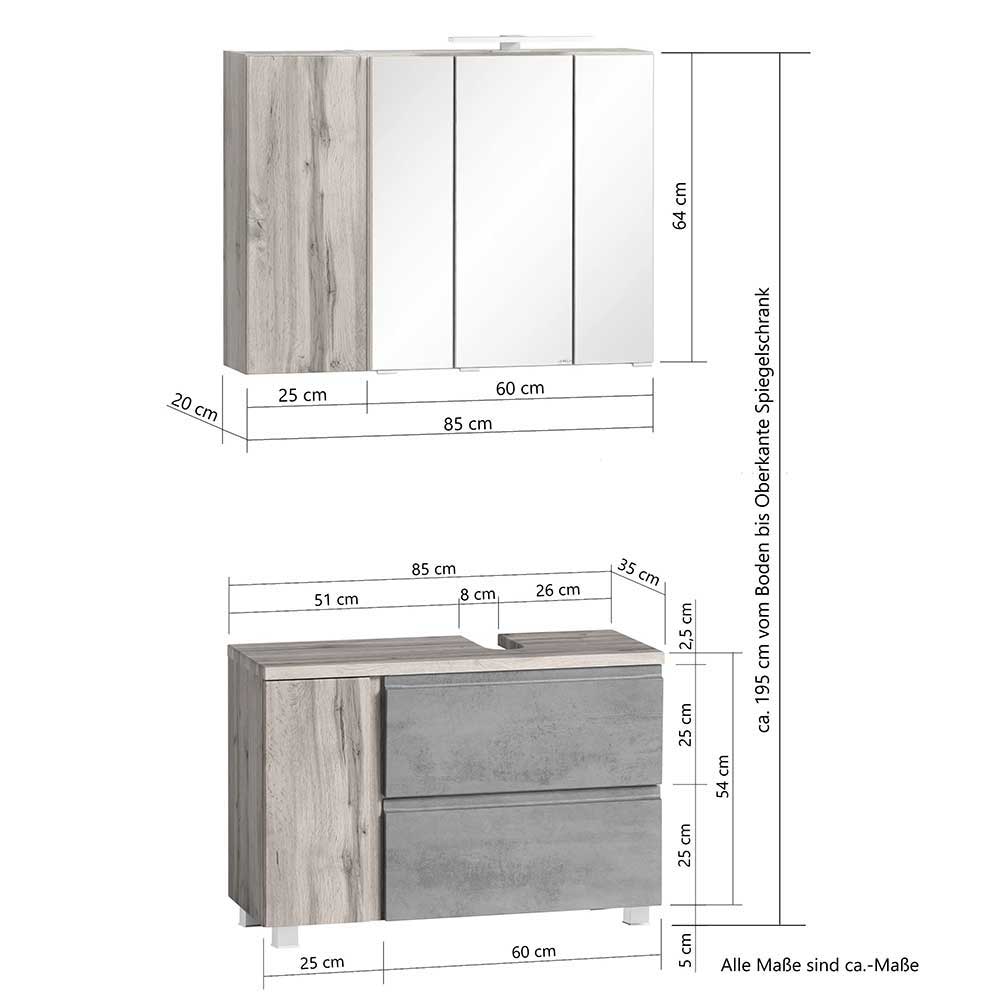 Badeinrichtung Block Set-Angebot - Eight (fünfteilig)