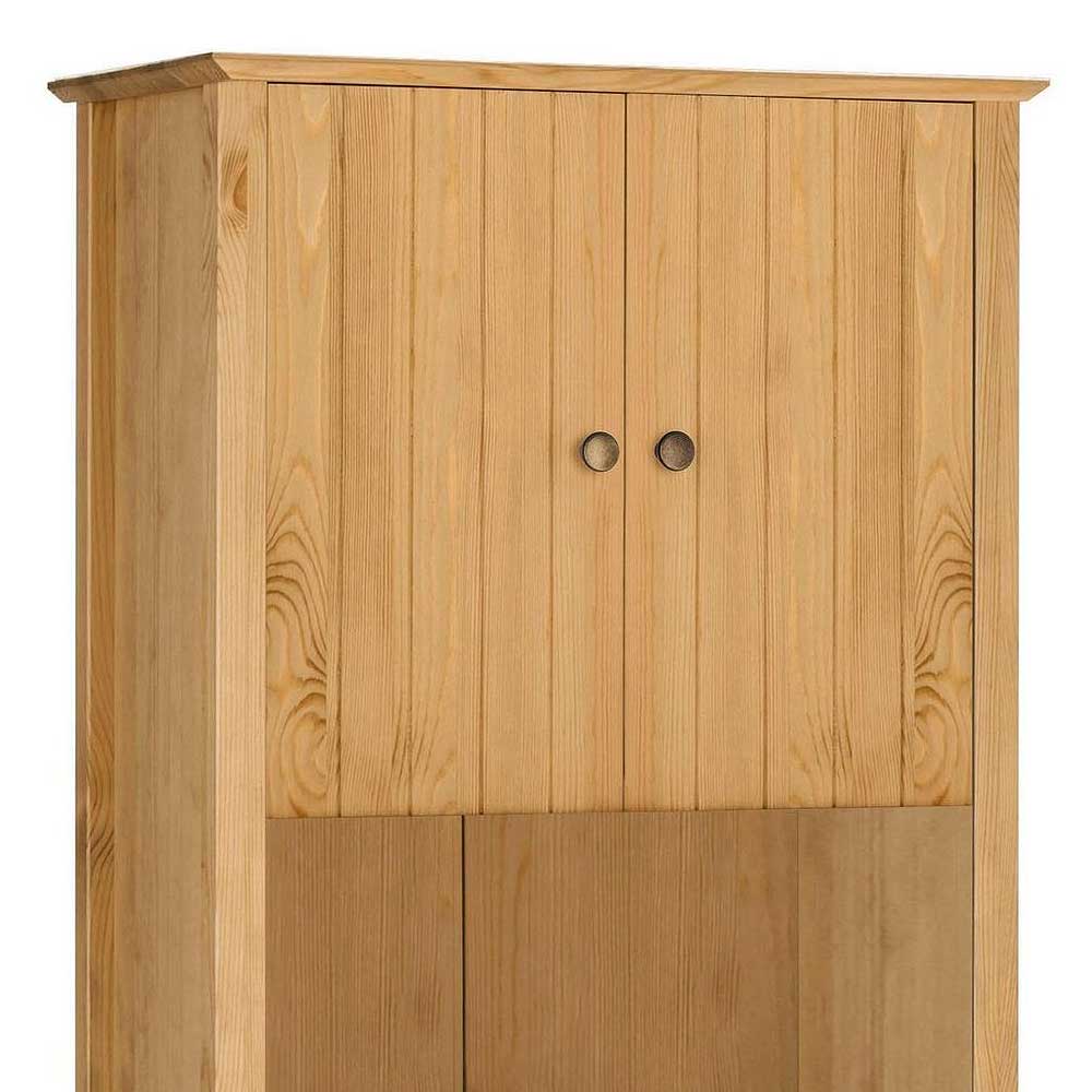 60x175x30 Bad Hochschrank aus Holz Kiefer - Akzinad