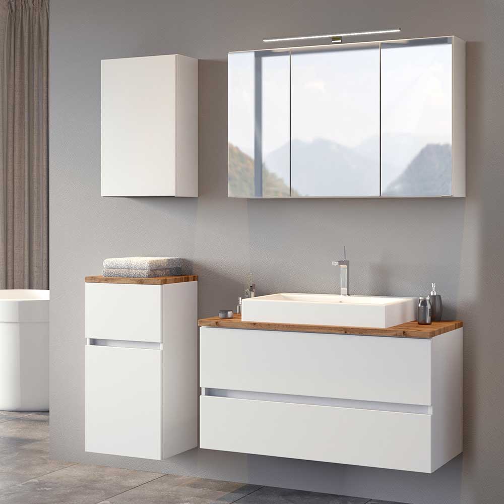 Möbel Badezimmer Set in Weiß - Misbonas (vierteilig)