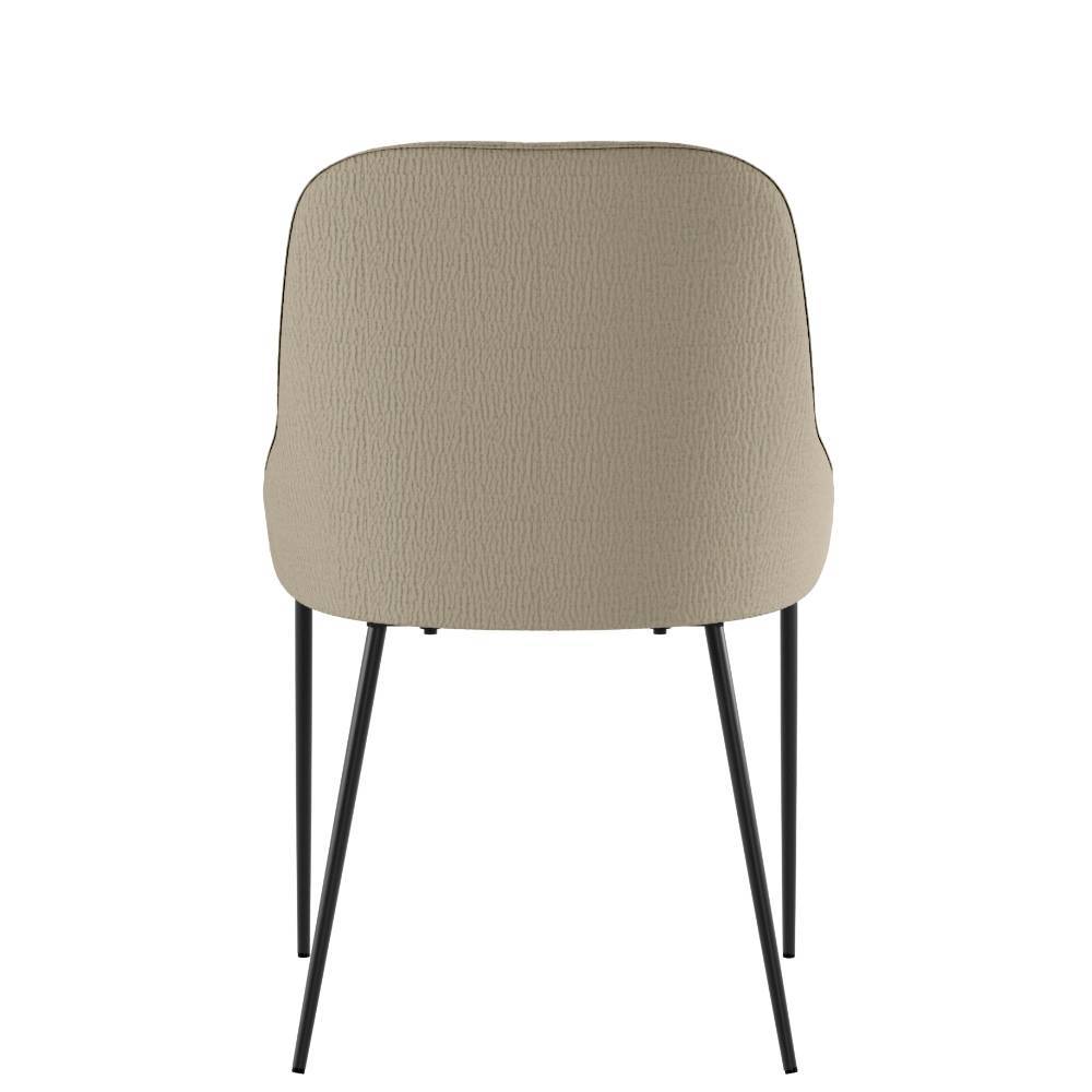 Esszimmerstuhl in Beige und Schwarz - Cross (4er Set)