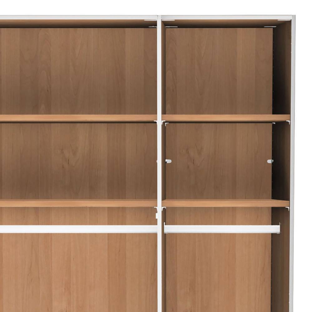 3-türiger Schlafzimmerschrank in Eiche Bianco - Nikoba