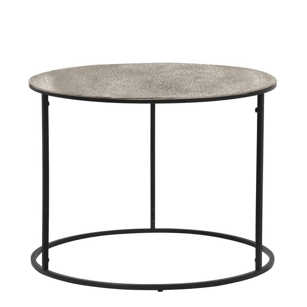 Runder Metall-Couchtisch in Silberfarben - Conturay
