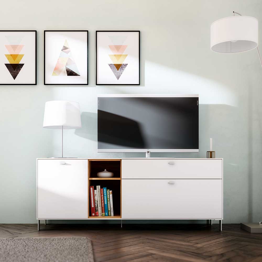 65cm hohe TV-Kommode Jorsimo in Weiß