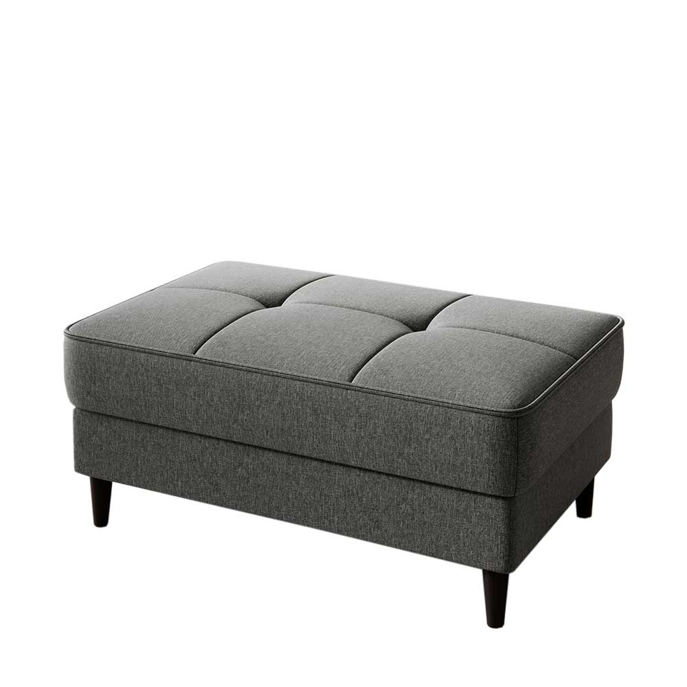 Eleganter Polsterhocker in Grau - Negro