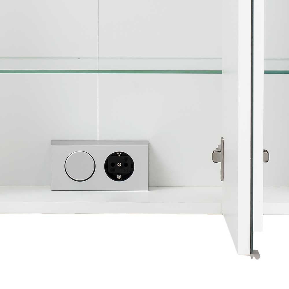 Weißer Badezimmer Spiegelschrank mit LED Licht - Anjunica