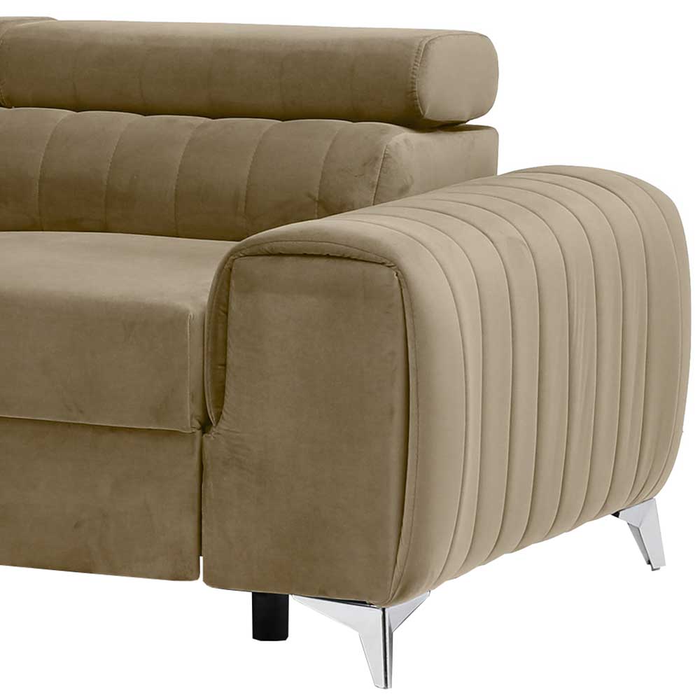 Federkern Funktionssofa in Beige - Yanitas