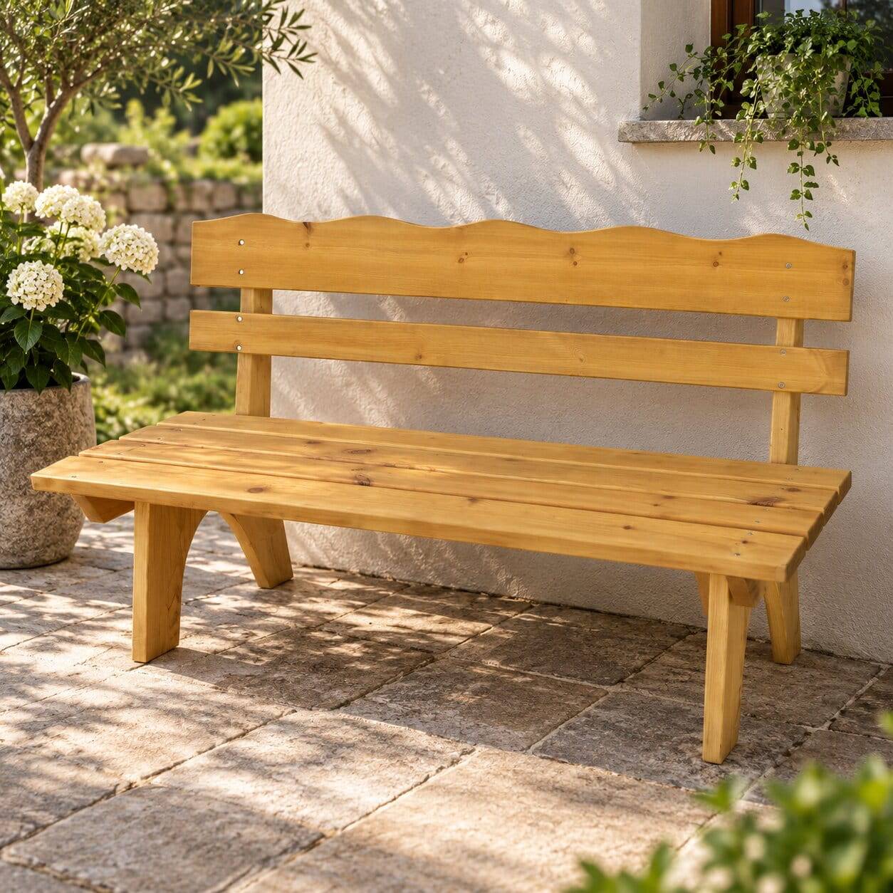 Holzbank Brixen für Garten
