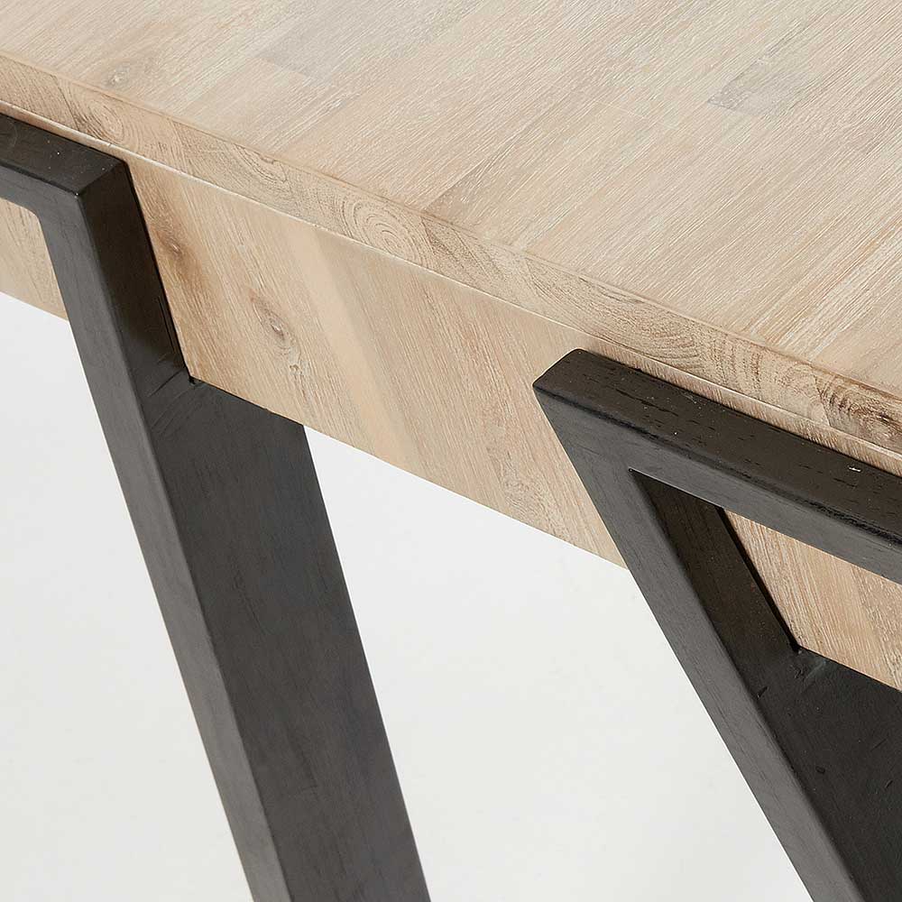 Industrie Design Schreibtisch aus Holz Delamoto & Stahl