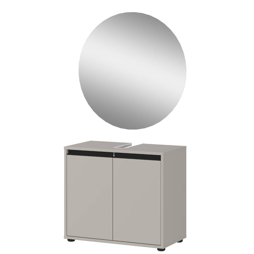 Unterbeckenschrank und Spiegel Set - Ancela (zweiteilig)