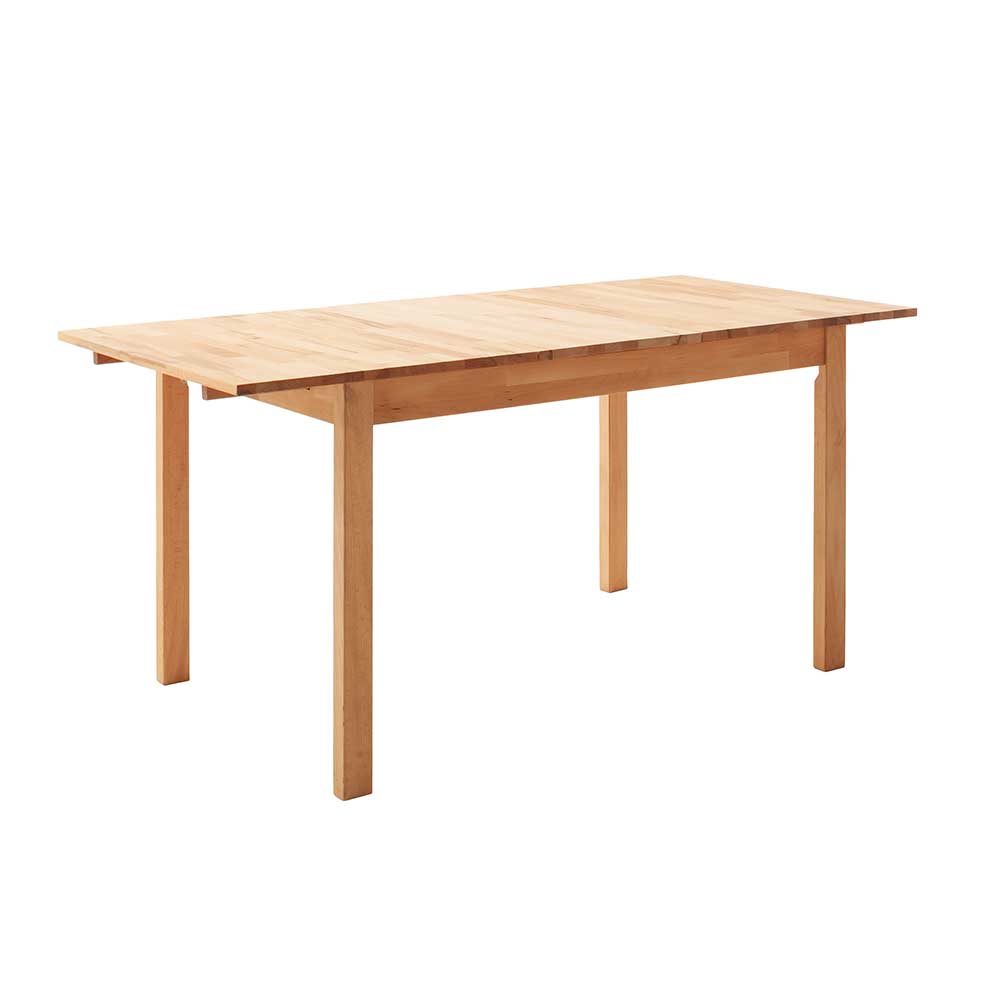 Massiver Ausziehtisch aus Kernbuche Holz mit geraden Tischbeinen für Esszimmer – Fact