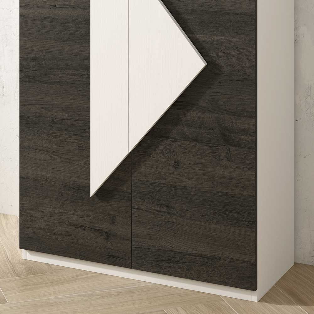 2-türiger Design Schuhschrank 74x128x34 cm - Fredo