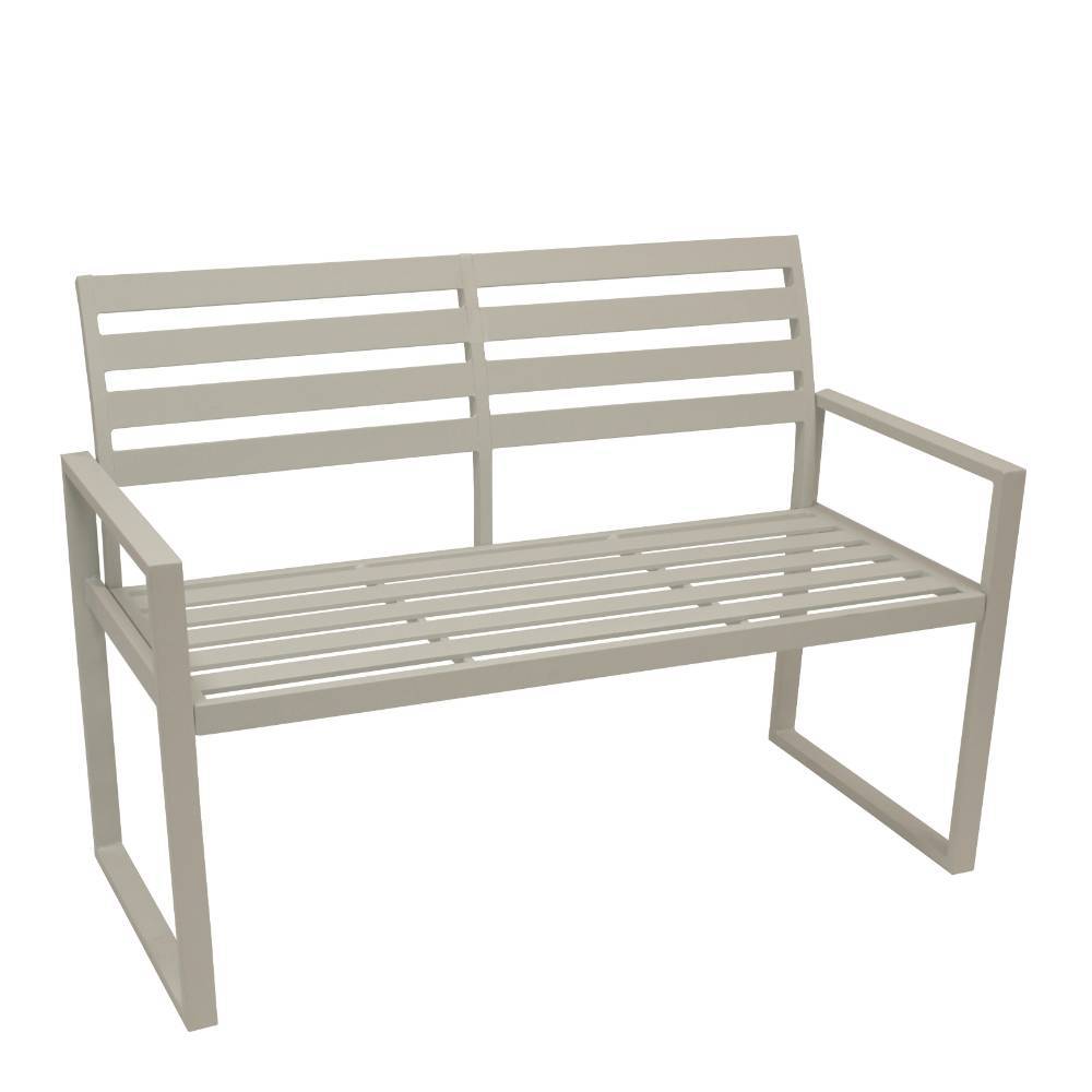 Weiße Gartenbank aus Aluminium - Lugania