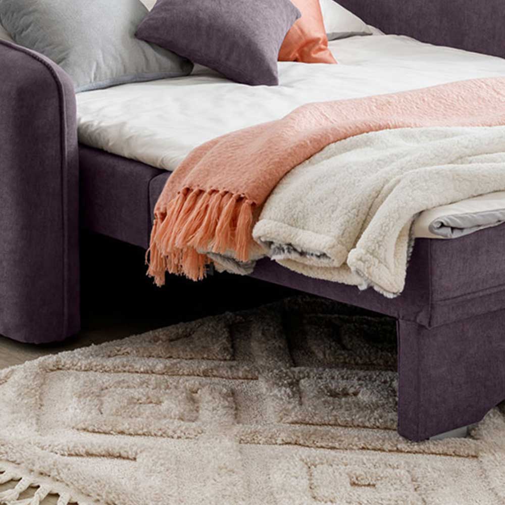 Velours Couch in Mauve mit Federkern - Speccia