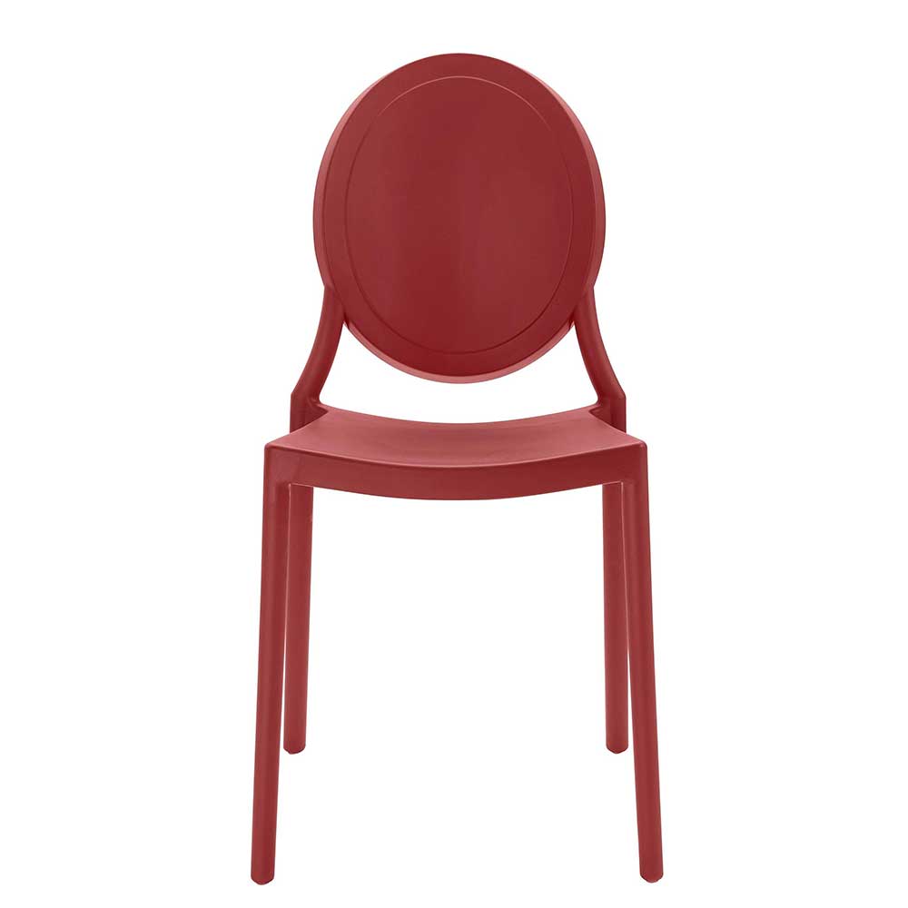 Stühle aus Plastik in Rot - Perceval (2er Set)