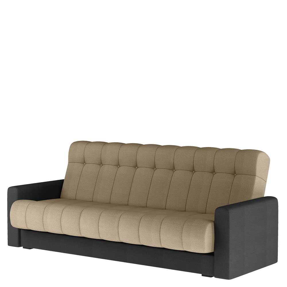 Klappsofa in Hellbraun und Dunkelgrau - Brasso