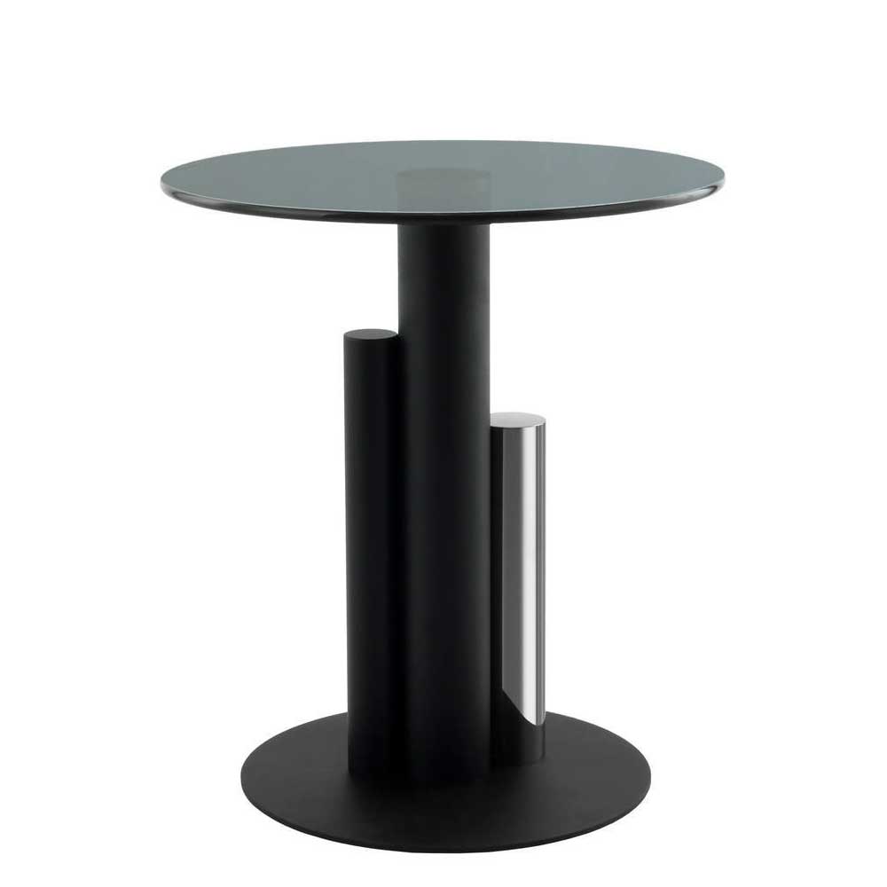 Design-Beistelltisch mit Rauchglas-Platte - Bondi