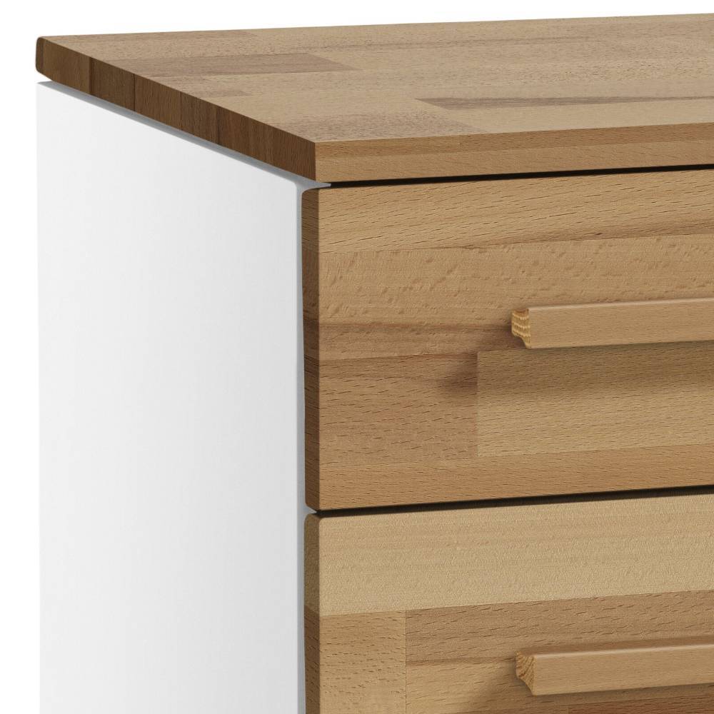4-Schubladen-Hochkommode in Kernbuchefarben - Stipendia