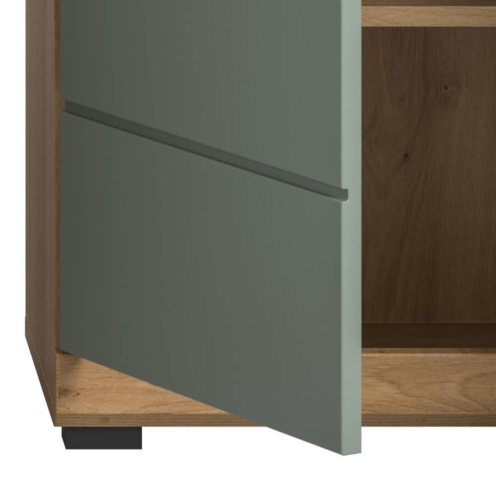 Breiter Badezimmer-Hochschrank in Salbei - Tamdato