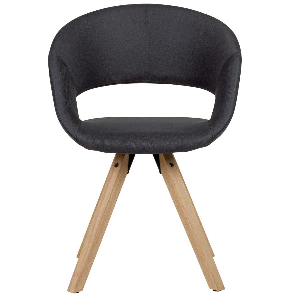 Esstisch Designer-Stuhl in Schwarz Webstoff - Ragusca