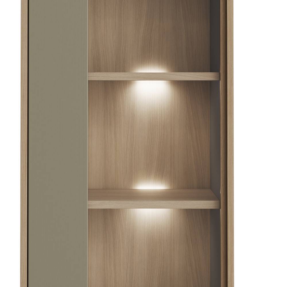 Vitrine in Eukalyptus und Eiche Optik - Promo