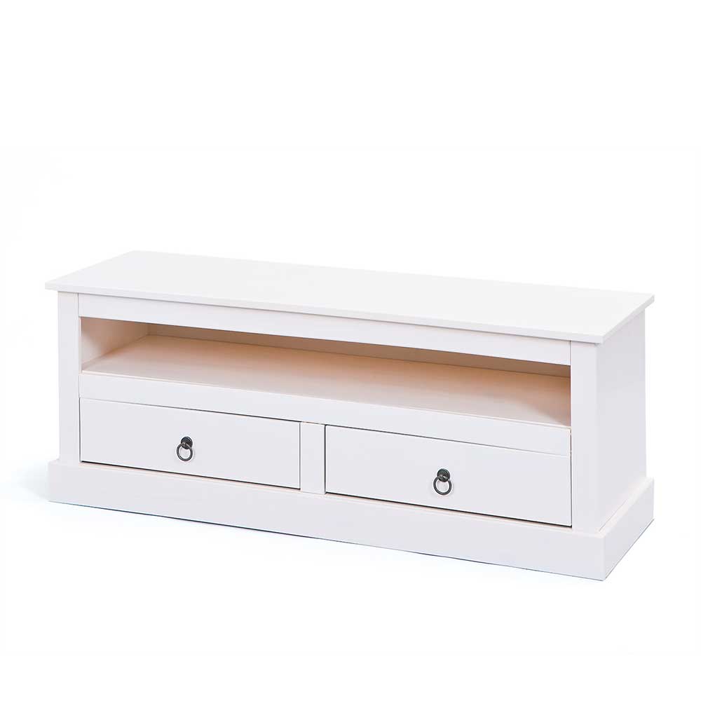 118x45x39 Landhaus TV Board in Weiß - Rosanna