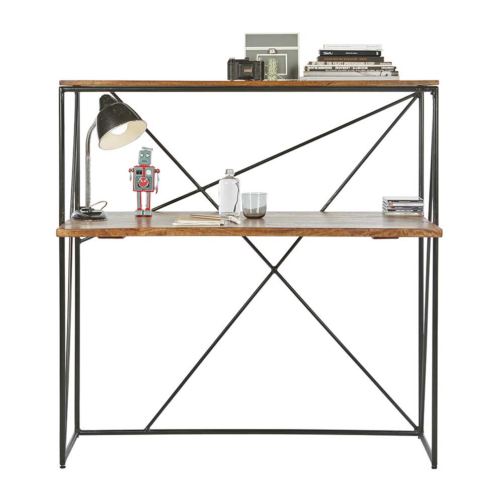 120x122x60 Design Schreibtisch aus Holz & Metall - Offia