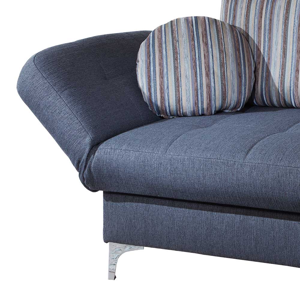182x79x86 Federkern Schlafsofa in Blau mit Bettkasten - Curtici