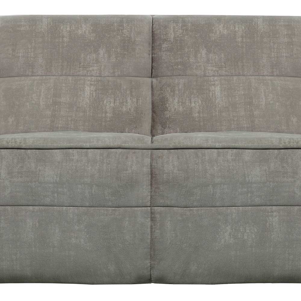210x80x90 Dreier Sofa in Grau Samtbezug ohne Armlehnen - Monsunia