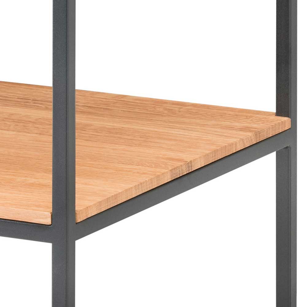 45x45cm Beistelltisch Regal mit 2 Ablagen aus Asteiche ...