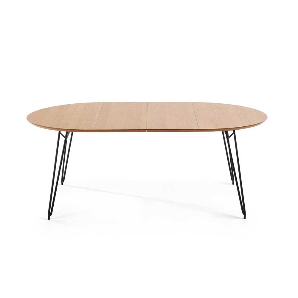 Auziehbarer Retro Tisch In Rund Oval Mit 2 Einlegeplatten Scope 