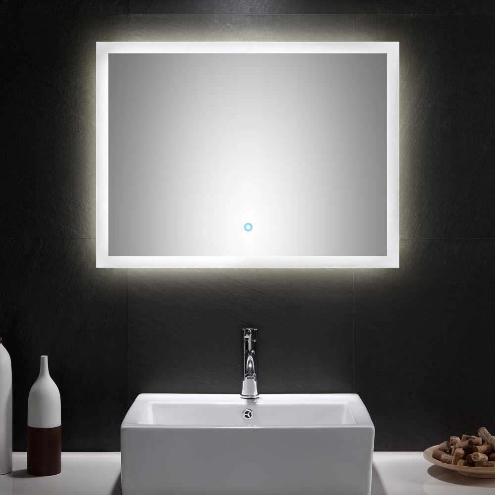HOUSTON Led Badspiegel Wandspiegel Touch Sensor SchminkSpiegel Heizmatte A05