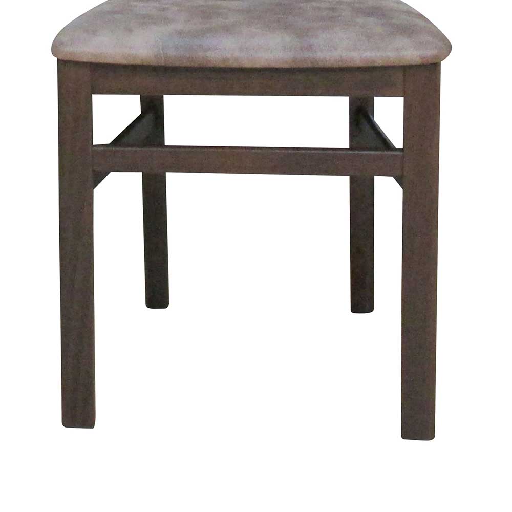 Braune Esszimmer Stühle mit Microfaser Vintage Look 2er ...