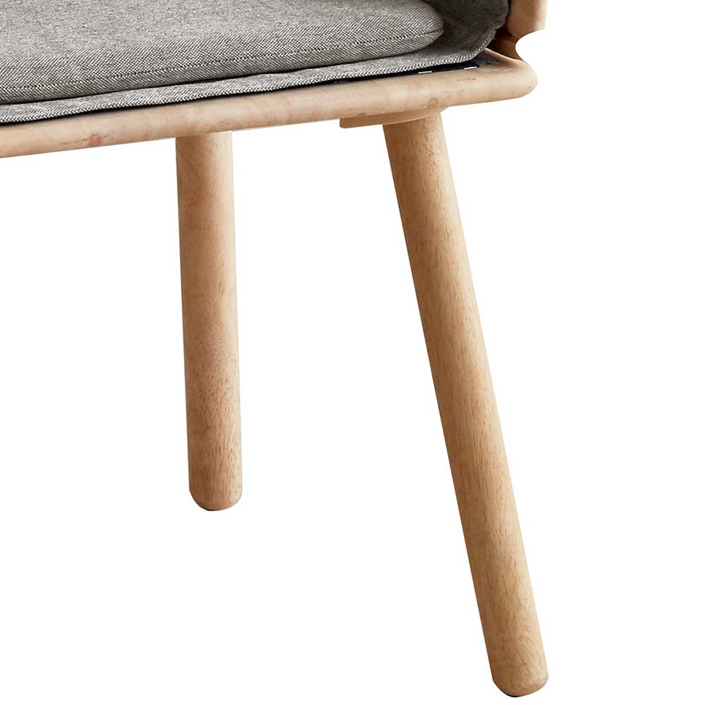 Design Essgruppe für 4 Personen aus Hevea Holz mit Armlehnstühlen - Pysio (5-teilig)