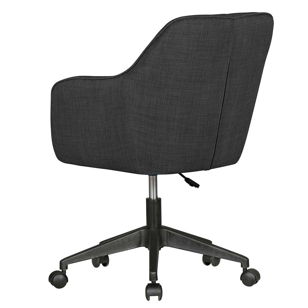 Drehbarer Bürostuhl als Sessel mit Armlehnen auf Rollen in ...