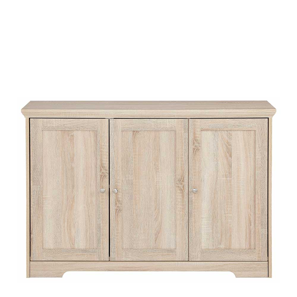 Eiche Nachbildung Kommode mit drei Türen - 120x80x35 cm ...