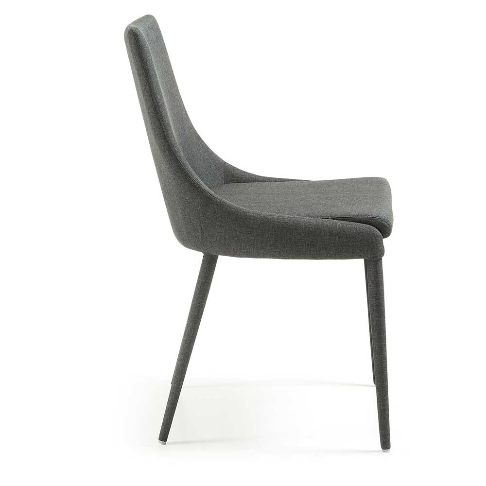 Esstisch Stühle in dunklem Grau aus Webstoff & Stoff ...