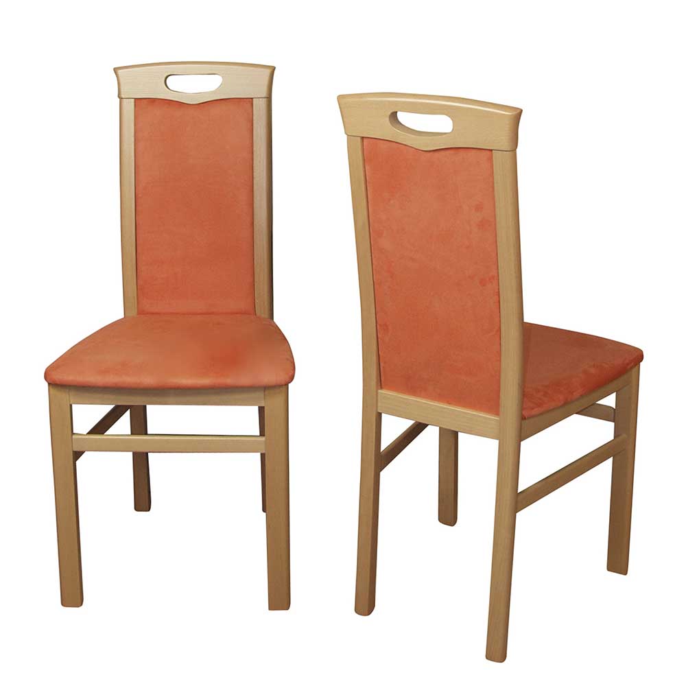 Esstisch Stuhl in Terracotta & Buche im 2er Set bestellen Sheffield
