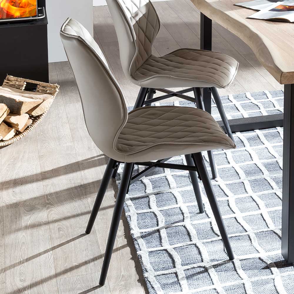 Esszimmer Tischgruppe mit 4 Stühlen in modernem Design - Tilveta I (5-teilig)